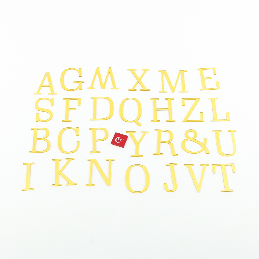TX cross-border acrylic side insert number 26 English letters free combination letter set cake insert