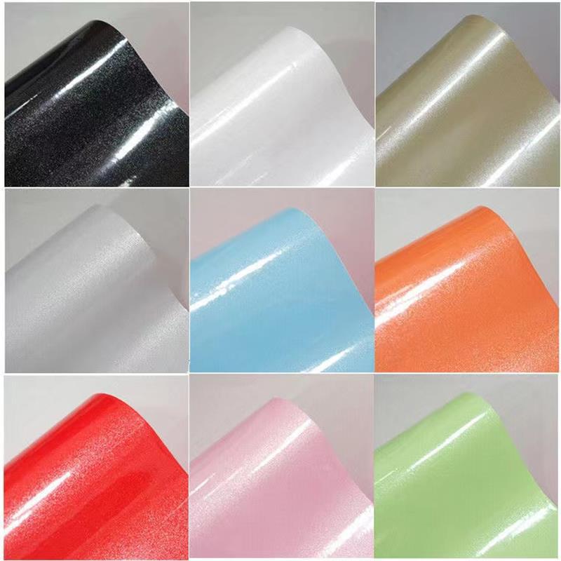 Cabinet Self-Paste Paper Furniture Renovation Waterproof Thickened Paint Wallpaper Pearlescent Room Wardrobe Solid Color pvc Wallpaper