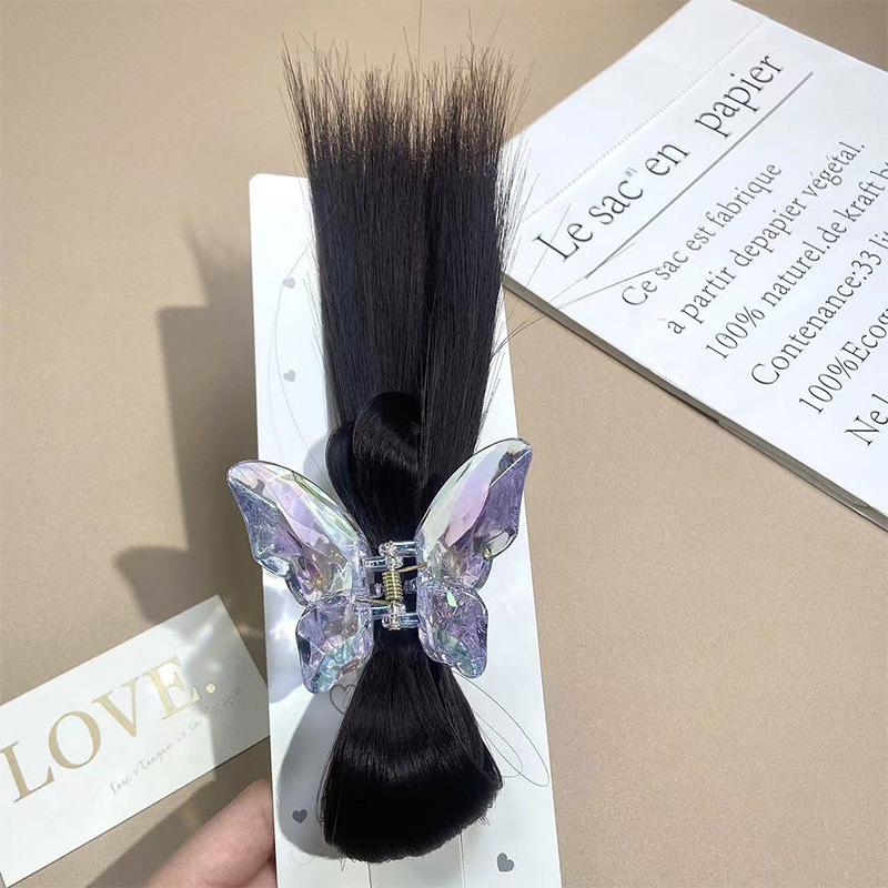 Vistas spalvu atspoles galvas loks Parūka, satvērēja saspraude Hot Girl Chicken Coop matu sprādze Sieviešu galvas aizmugures spalvu haizivis_voghion.com