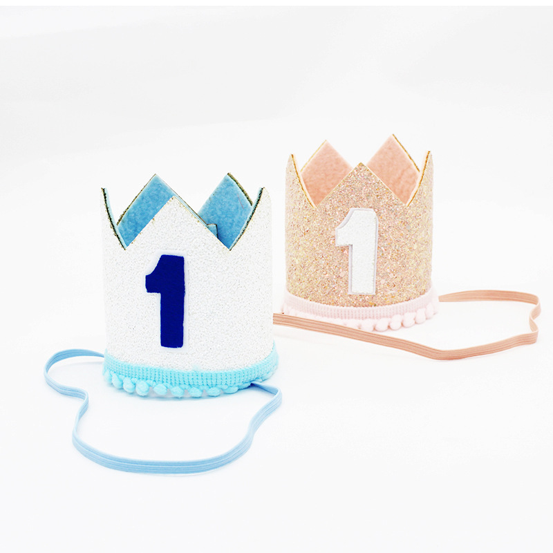 亞馬遜兒童生日派對裝飾生日皇冠派對裝飾帽子場地布置廠家批發