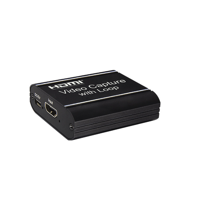New 4KHDMI capture card USB to HDMI with ring out aluminum alloy HD video capture card USB collection box