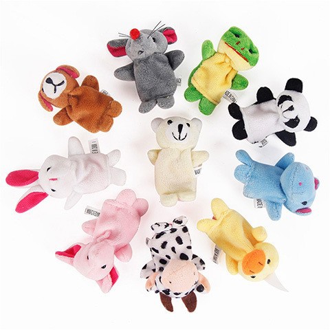 Creative Kidsren's Mini Plush Finger Doll Baby Doll Small Cartoon Animal Finger Toy