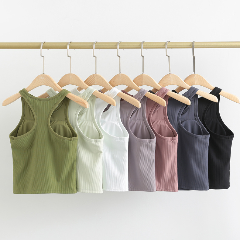 Lu же Yoga Vest Женская I-образная накладка на грудь, верхняя одежда для фитнеса, плотная быстросохнущая Спортивная одежда для бега, летний топ
