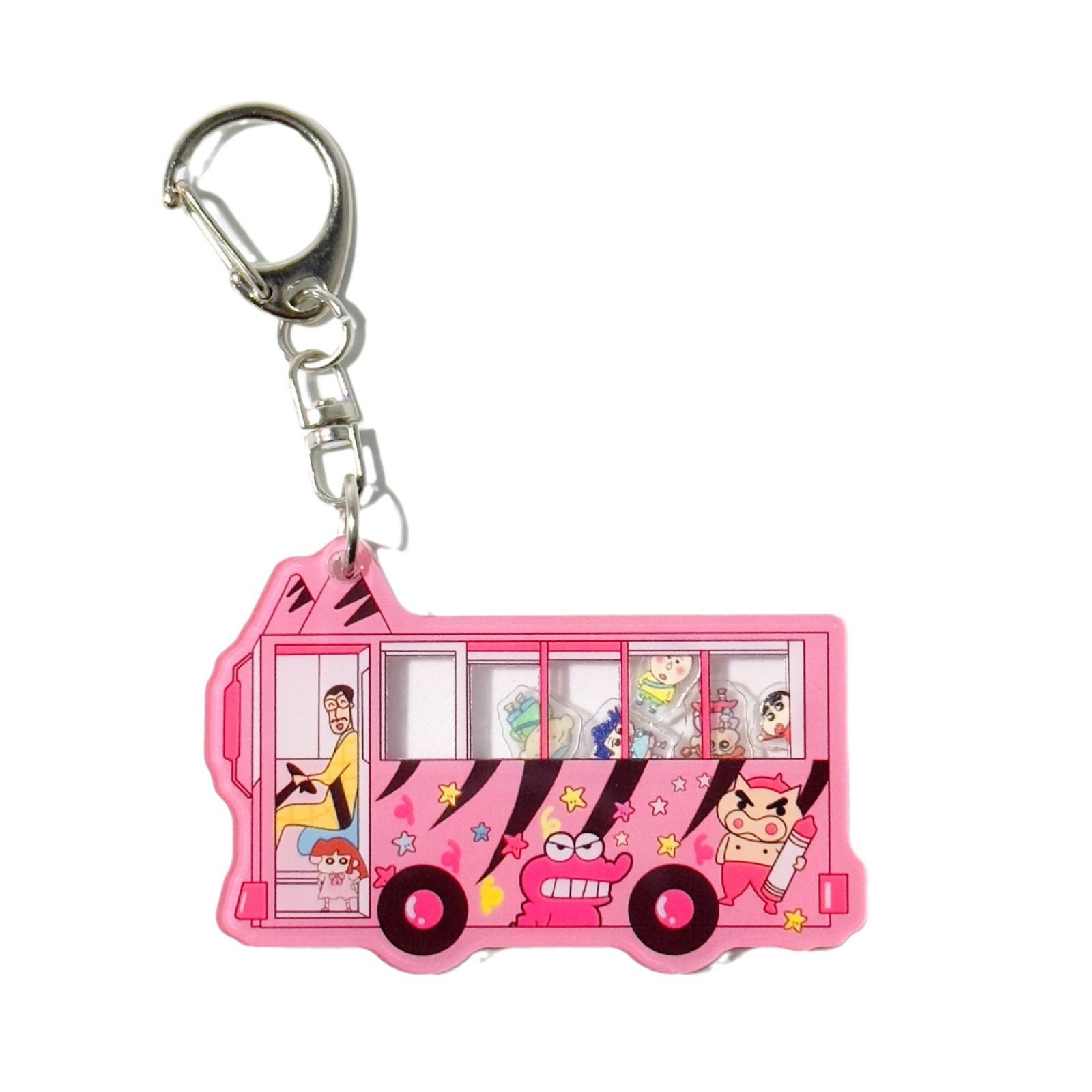 Little Red Book New Crayon little new school bus acrylic rocking music pendant desktop decoration keychain decoration acrylic
