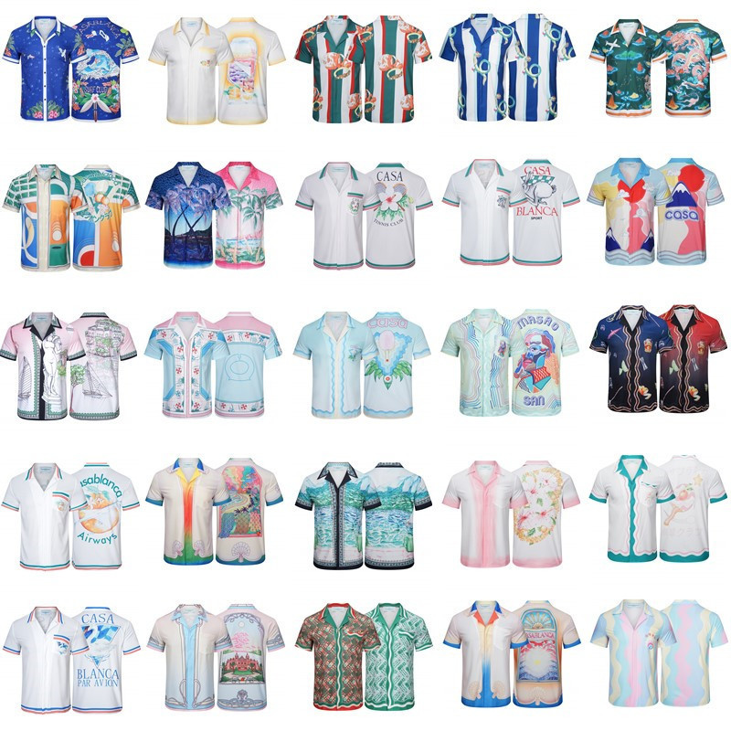 Summer CASA Popular Casablanca Digital Jet Printing Men's Fantasy Shirt Fashion Short Sleeve T-Shirt Shirt