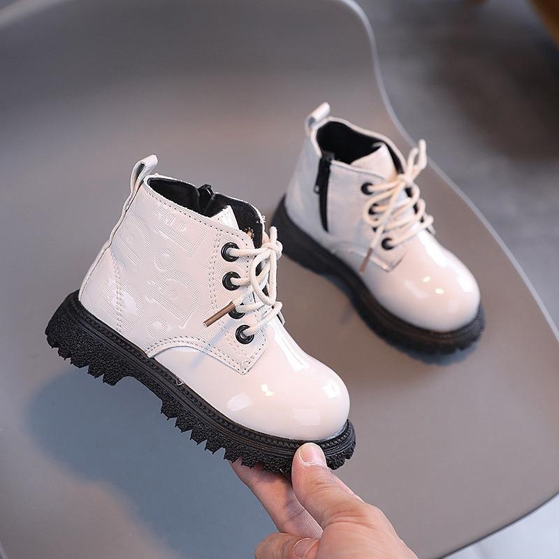 Children's Boots Baby 1-6 Years Old Leather Boots Spring and Autumn New Boys' Martin Boots Girls Fleece-lined Boots Girls Boots