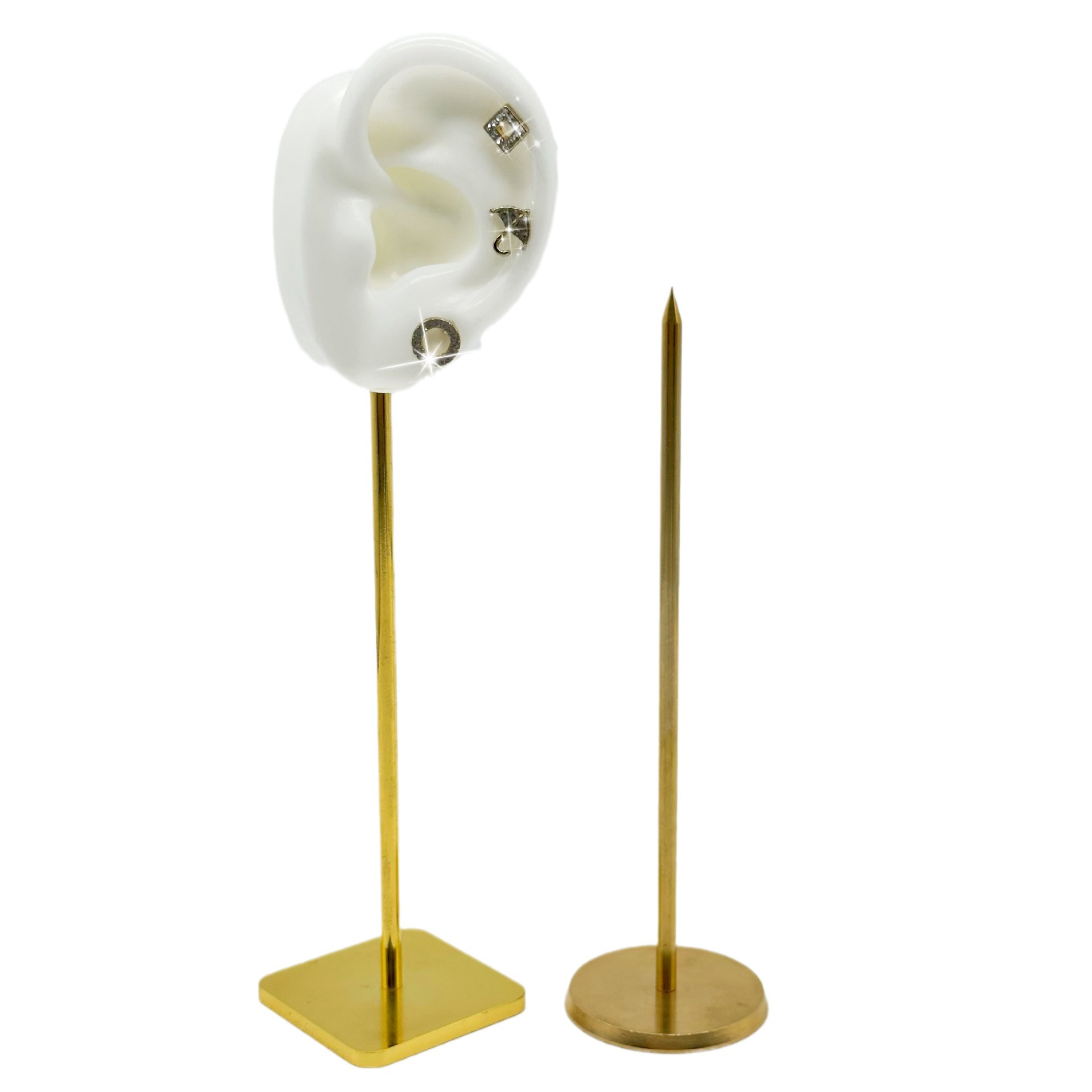 Simulation silicone ear model ear picking teaching headset hearing aid display stand practice acupuncture model jewelry display