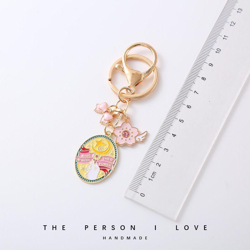 South Korea Original Cute Unicorn Pony Rainbow Keychain Girl's Heart Best Friend Bag Pendant Couple Accessories