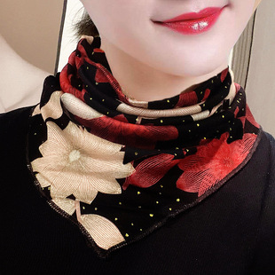 Women's Thin Spring and Autumn Cervical Neck Protection Neck Sleeve Korean-style All-match Warm Fashion Fake Collar New Scarf Triangle Towel