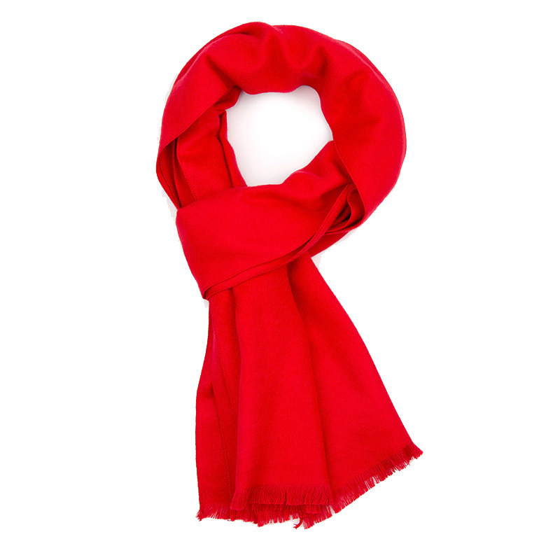 Red Scarf men's autumn and winter cashmere-like thickened warm women's scarf lucky scarf for elders