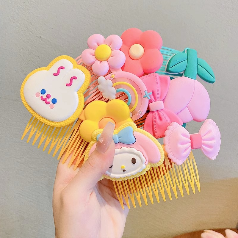 Broken Hair Artifact Girl's Hair Comb Hairpin Hair Accessories Bangs Sticker Hair Card Cartoon Headwear Little Girl Cute Baby Hair Band