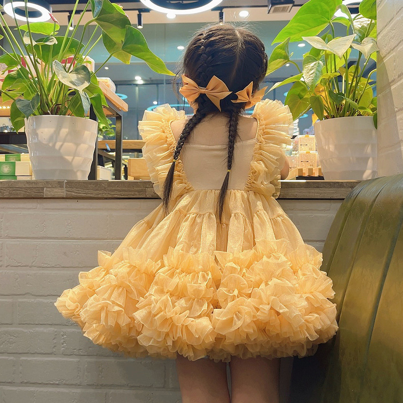Original chug skirt Lolita princess skirt girls dress convex skirt puffy skirt children's dress English TUTU skirt