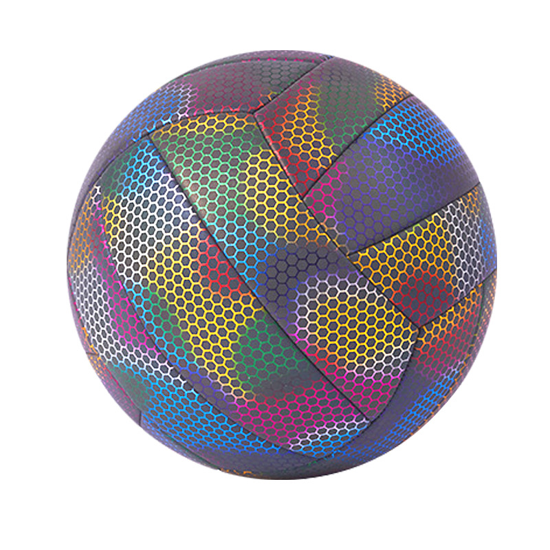 Luminous volleyball reflective luminous volleyball factory wholesale colorful luminous pu volleyball machine seam high school entrance examination beach soft Volleyball