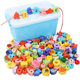 Children's Beads Threading Rope Puzzle Concentration Training Building Blocks Toys Baby 1-2 Years Old 3 Beads Wholesale