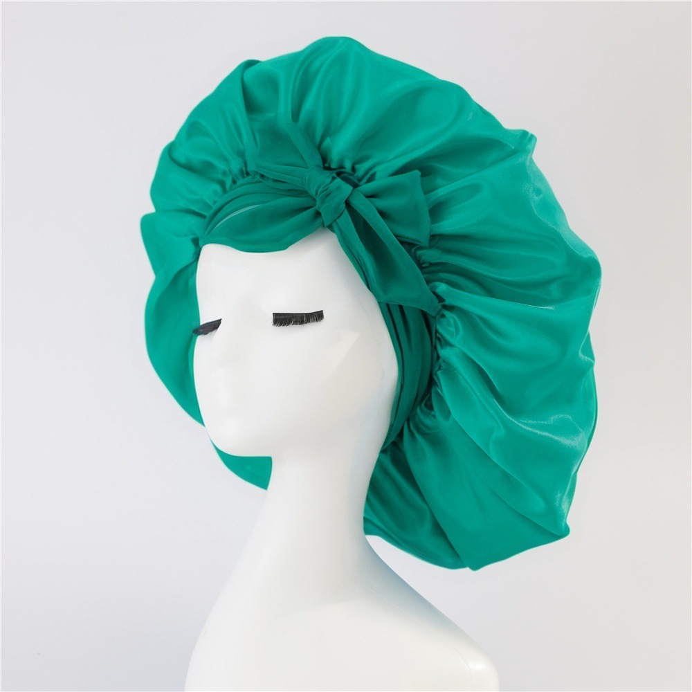 explosions ruban de satin chapeau rond nœud soie beauté soins capillaires chapeau à large bord foulard pour enfants bonnet de nuit_voghion.com