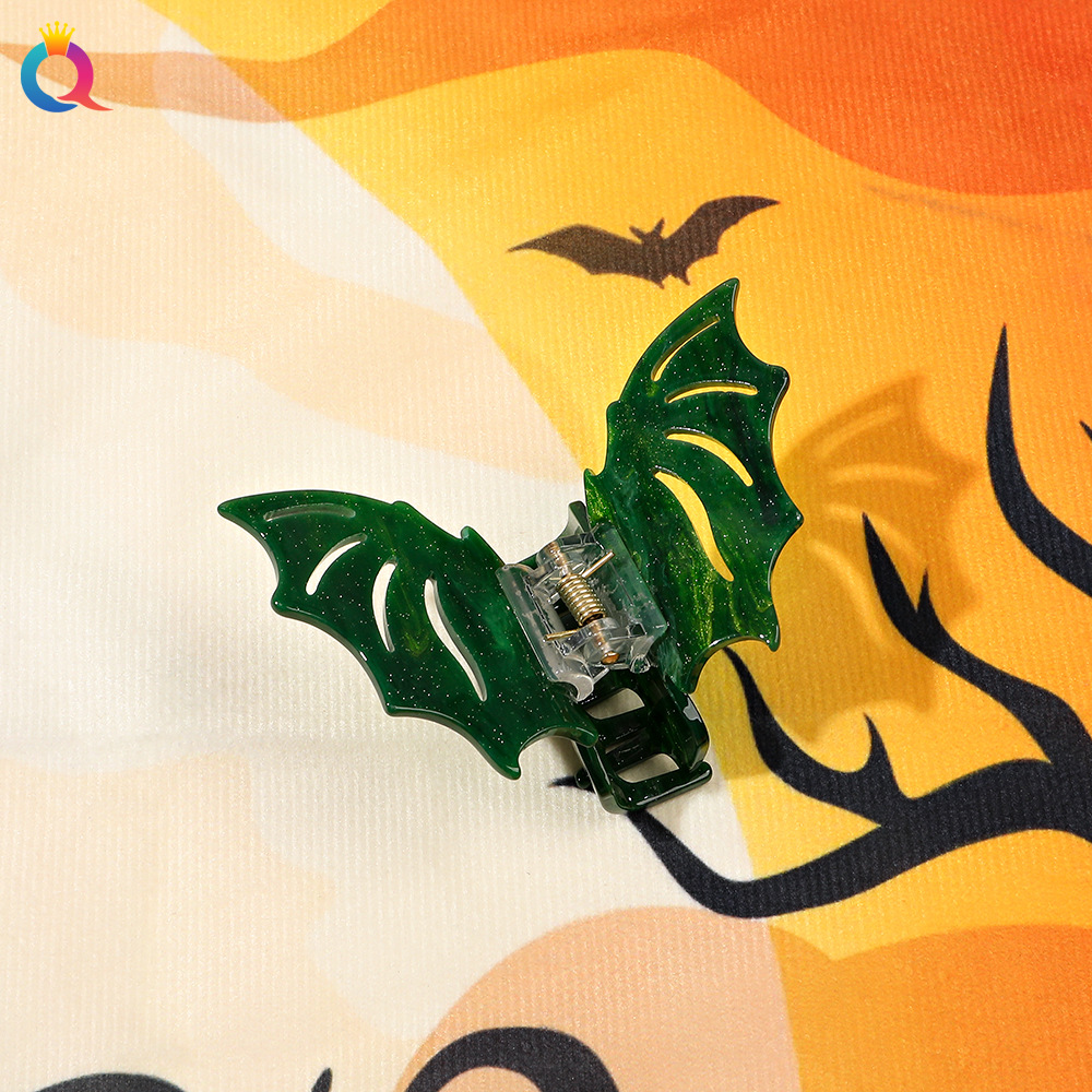 Oddly Reading Bat Hairpin Halloween Funny Grab Clip Temperament Glitter Hair Shark Clip Holiday Dress Hair Accessories Wholesale_voghion.com