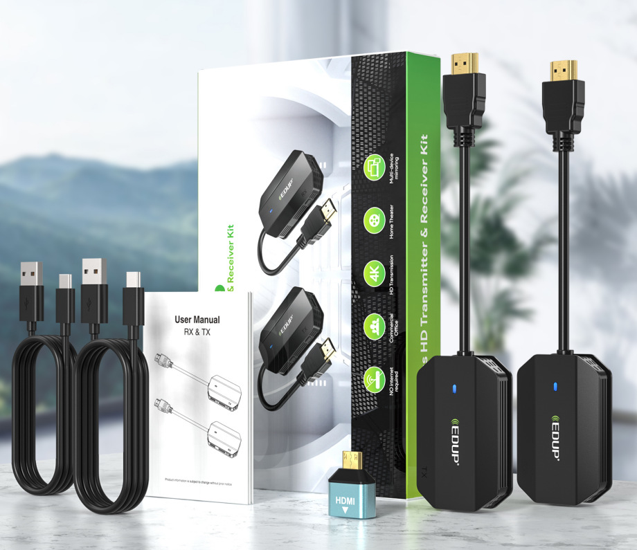 Plug and Play HD Audio Wireless HDMI Extender Computer Conference TV Projector Screen Projection No Network Required