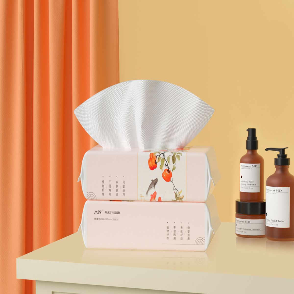 Mu Chun Chinese Style Disposable Face Wash Wholesale Thickened Pearl Pattern Baby Cotton Soft Towel Withdrawable Cleansing Towel