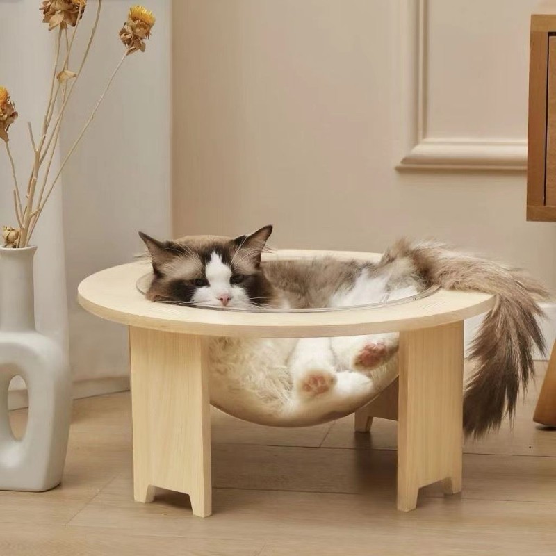 宇宙飛行士の猫の巣四季通用の猫のベッドのペット用品の猫は棚に登って木の猫のベッドの猫のジャンプ台を取り外します。|undefined
