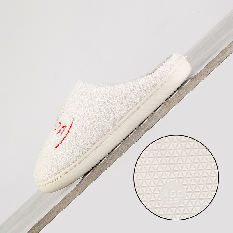 New Taylor font cartoon warm winter cotton slippers couple men and women thick bottom soft sole shoes thickened non-slip