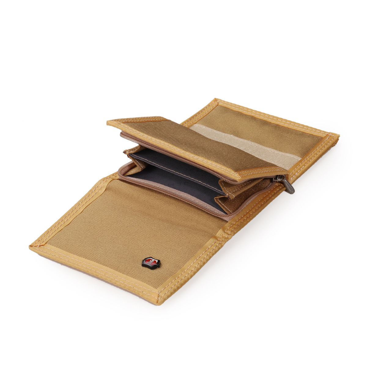 2023 new fashion retro short jemiru canvas wallet tri-fold student fabric zipper wallet coin purse card holder