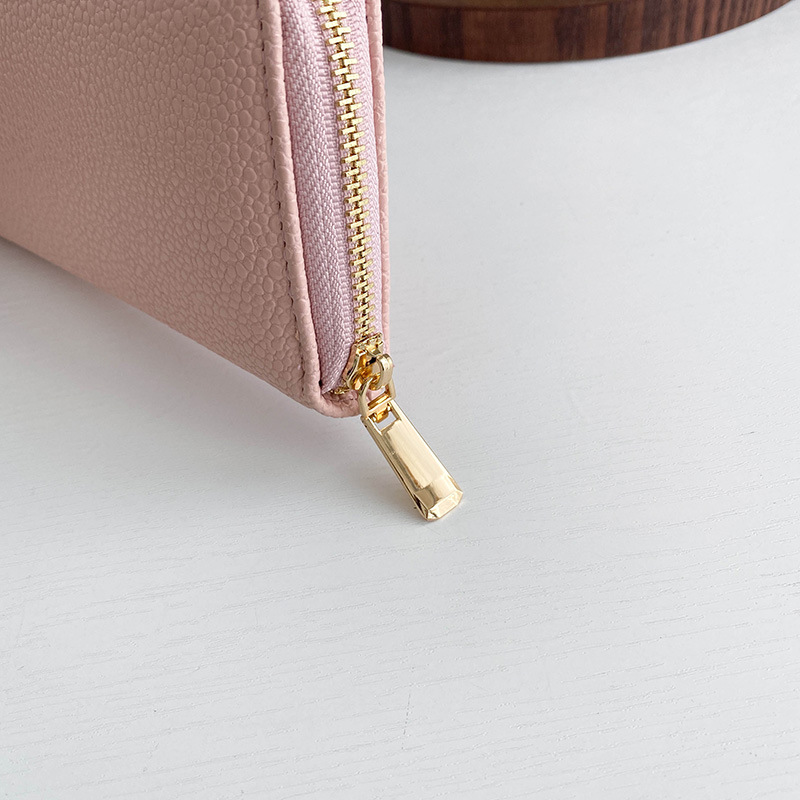 New 2022 Devil Fish Pattern Women's Wallet Mid-length Zipper Clutch Fashionable Solid Color PU Wallet Phone Bag