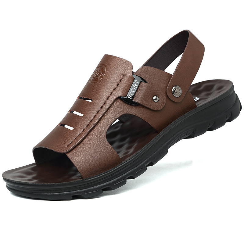 Spring New Men's Sandals Summer Fashion Slippers Men's Casual Beach Shoes Sandals Sandals Men's One Piece Hair