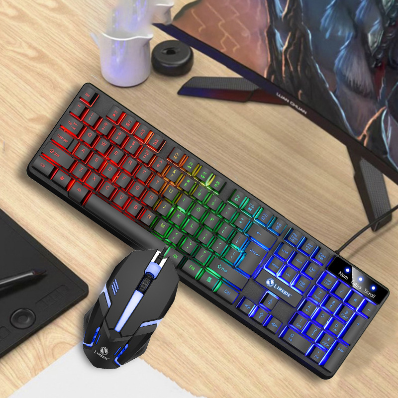 Cross-Border Force magnium GTX350 светящаяся клавиатура мышь костюм подвеска клавиатура механическая электронная игра мышь клавиатура