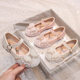 Spring and Summer 2022 New Korean Style Girls Princess Square Mouth Rhinestone Bow Shoes Leather Shoes Performance Dance Shoes