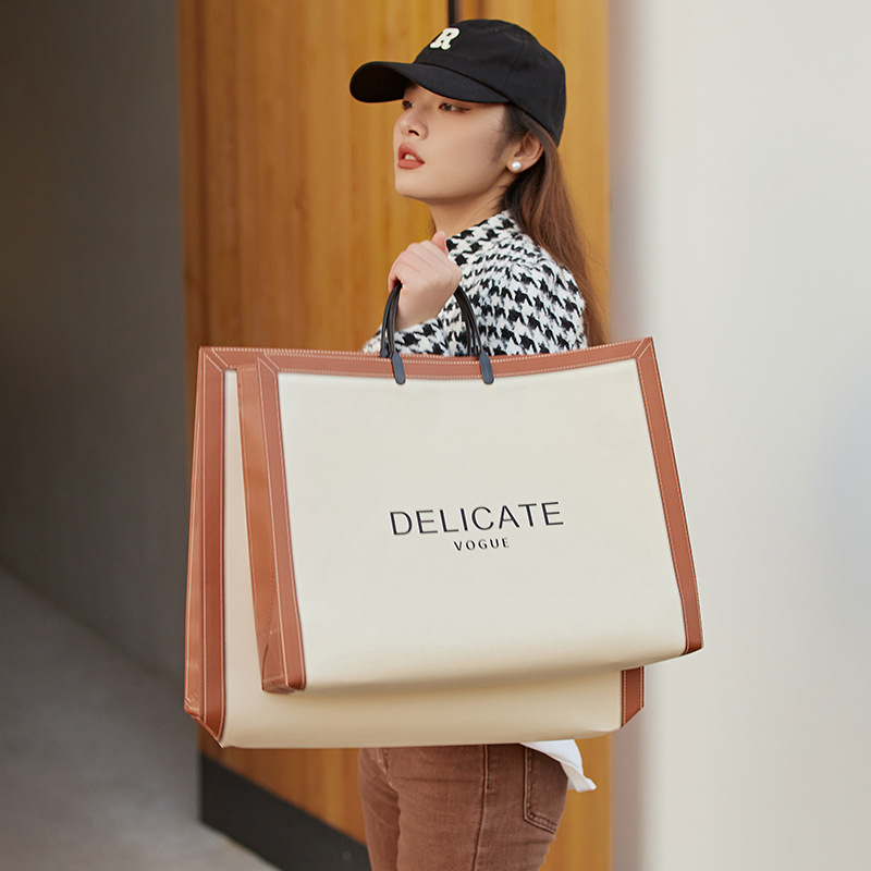 Spot coated non-woven bag portable clothing store bag shopping bag shopping bag fashion women's bag customization