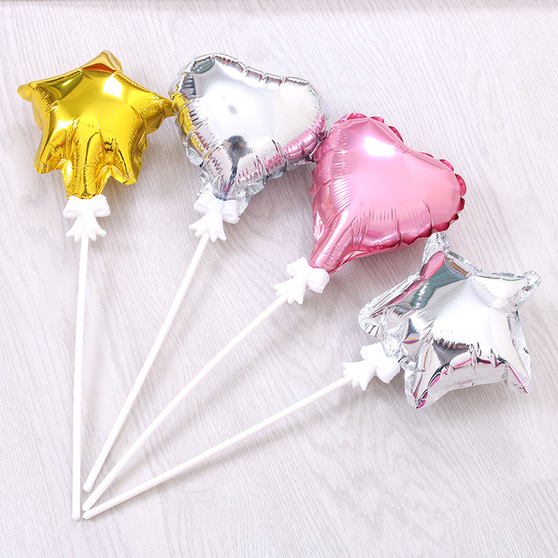 20cm automatic inflatable balloon support Rod White bow support Rod 5-inch self-explosion small balloon clip Rod wholesale