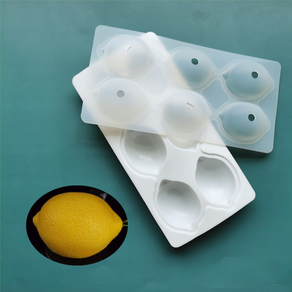 Factory spot silicone French mousse mold handmade diy cake decoration mold six lemon silicone cake mold