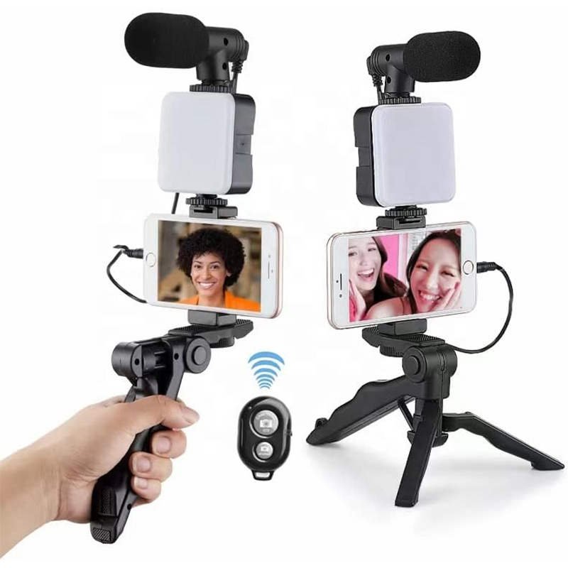 Manufacturer AY49 mobile phone multi-function fill light vlgo cross-border live broadcast beauty fill light with microphone clip in stock