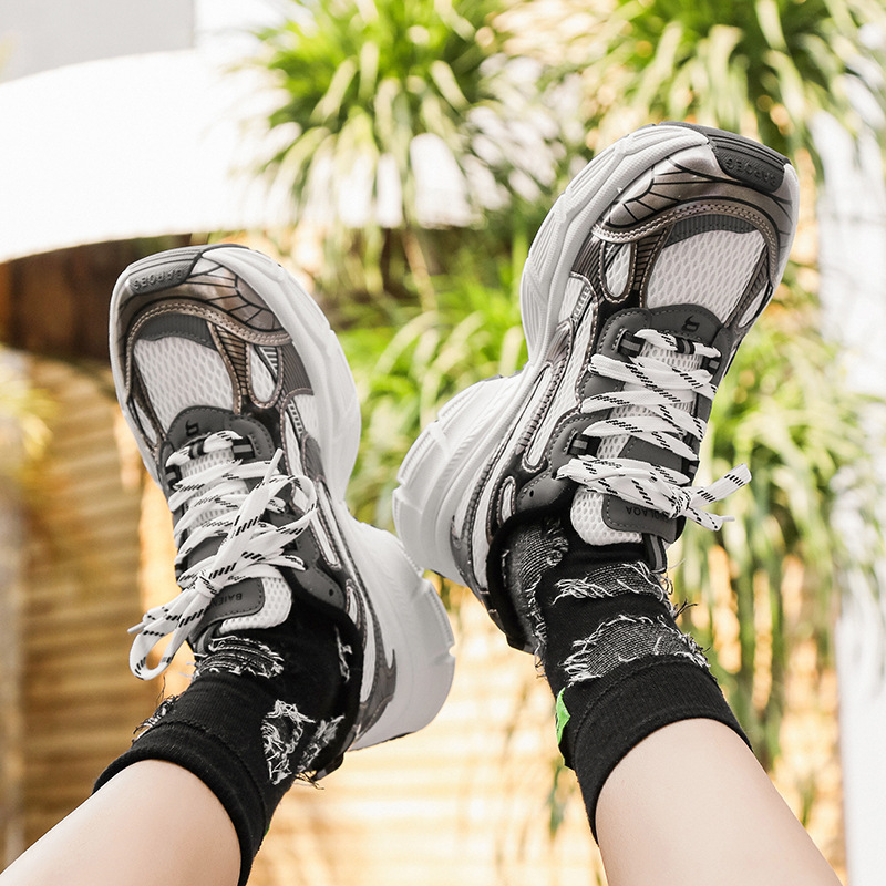 2023 Couple Mesh Breathable Torre Shoes Low-top Thick Sole Increased Casual Men's Sports Running Shoes YH917 Generation