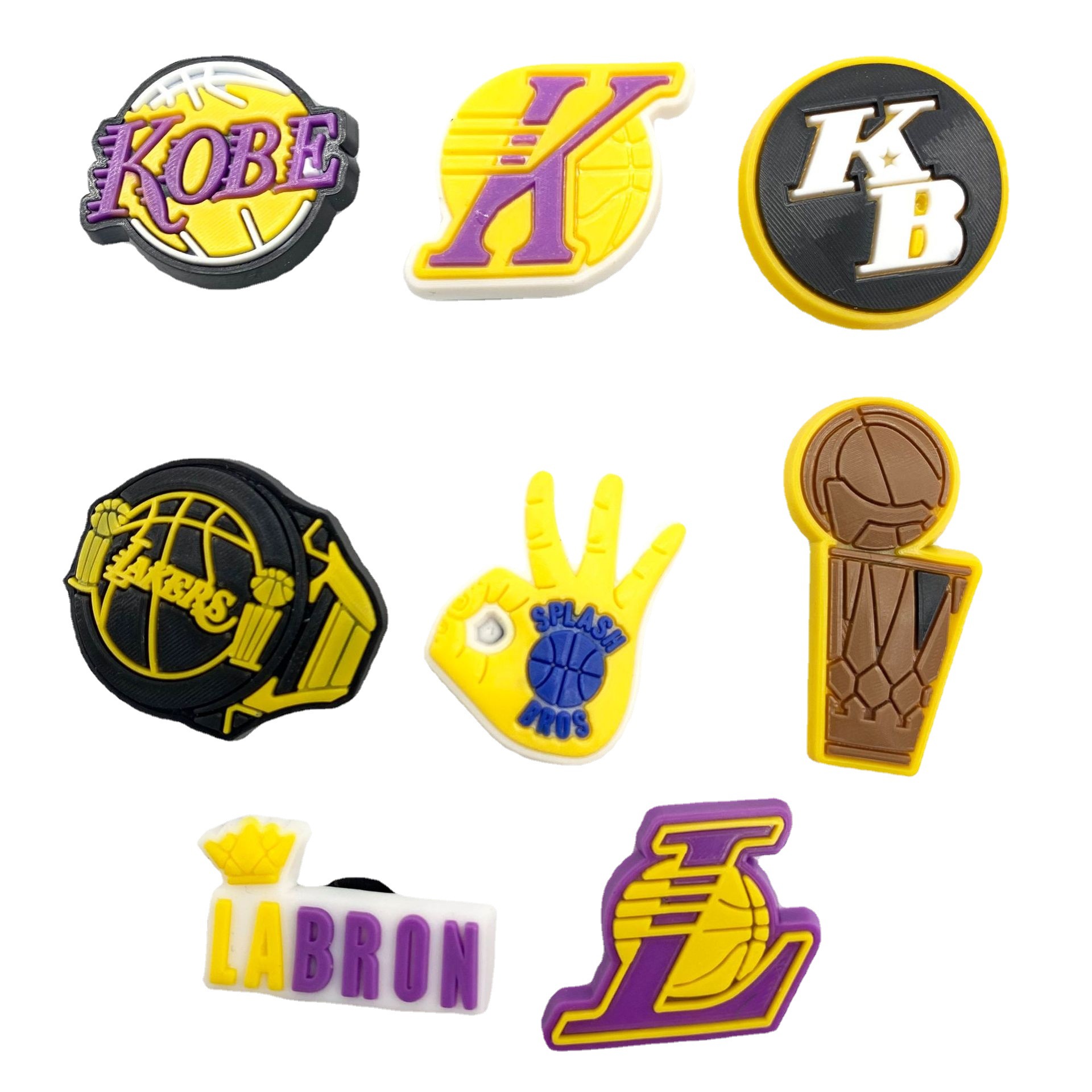 Basketball NBA sneakers flower shoe buckle hole shoes accessories croc Lakers Stephen Currypvc Kobe