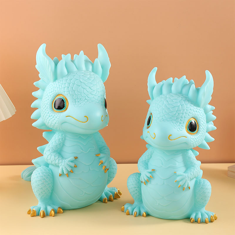 2024 cartoon dragon year piggy bank children cute zodiac Dragon vinyl piggy bank decoration creative New Year gift