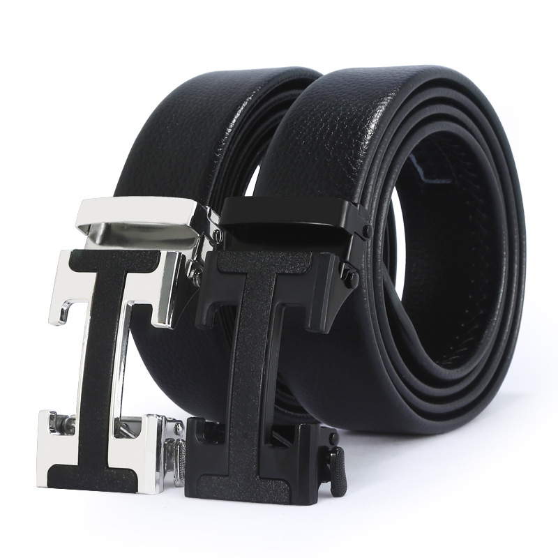 Belt men's litchi pattern business leisure belt stall supply pants clothing leather accessories manufacturers wholesale