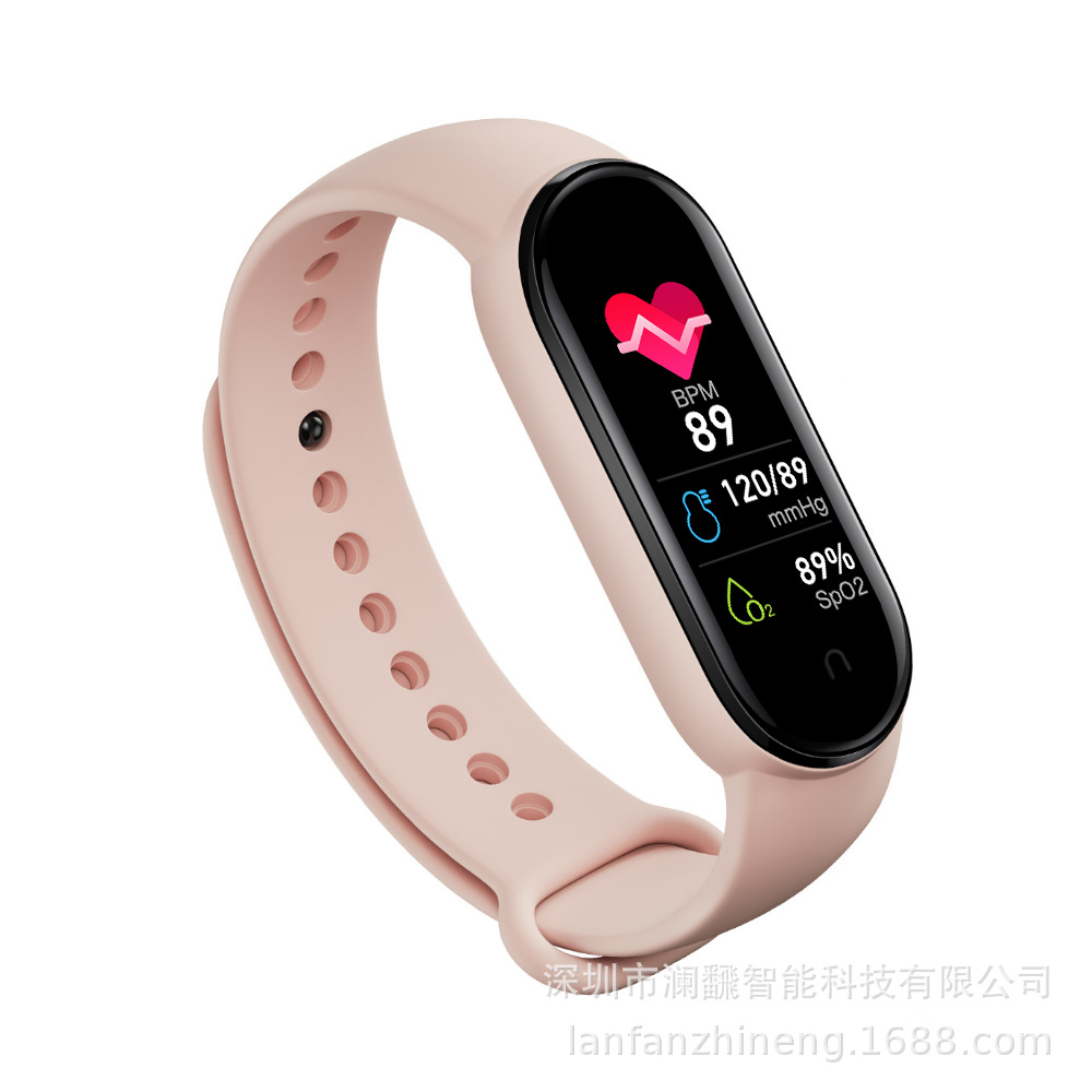 High with M6 smart bracelet color screen magnetic charging 13 language gift Factory Direct smart watch