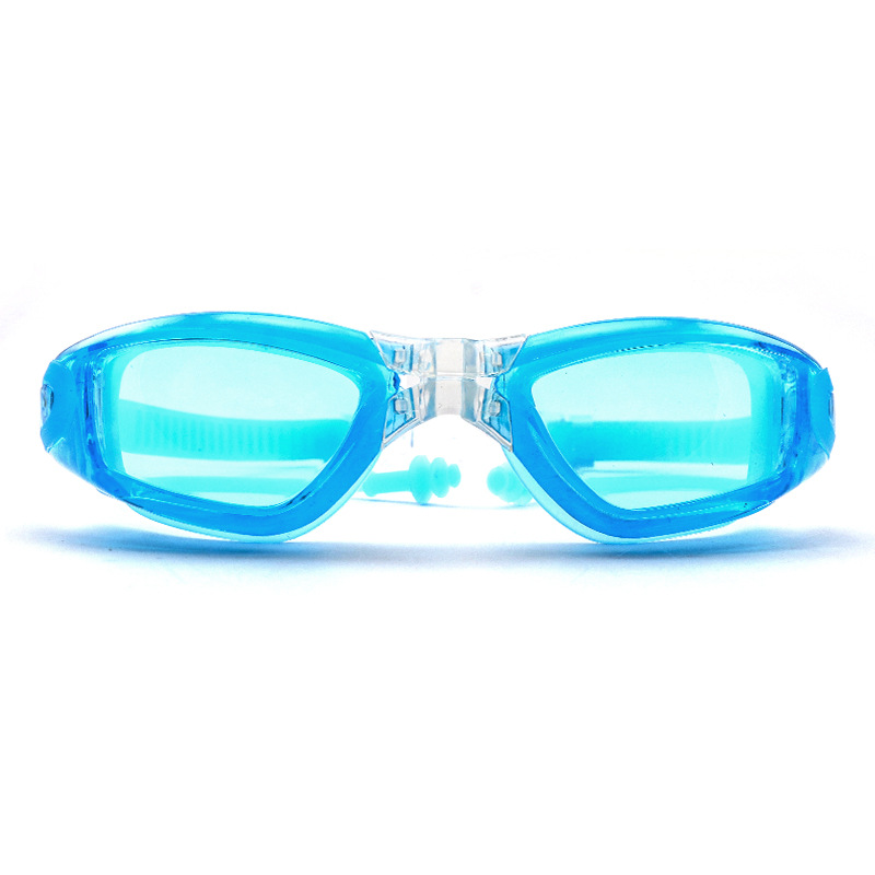 HD anti-fog adult large frame swimming goggles pu swimming cap adult swimming equipment three-piece set