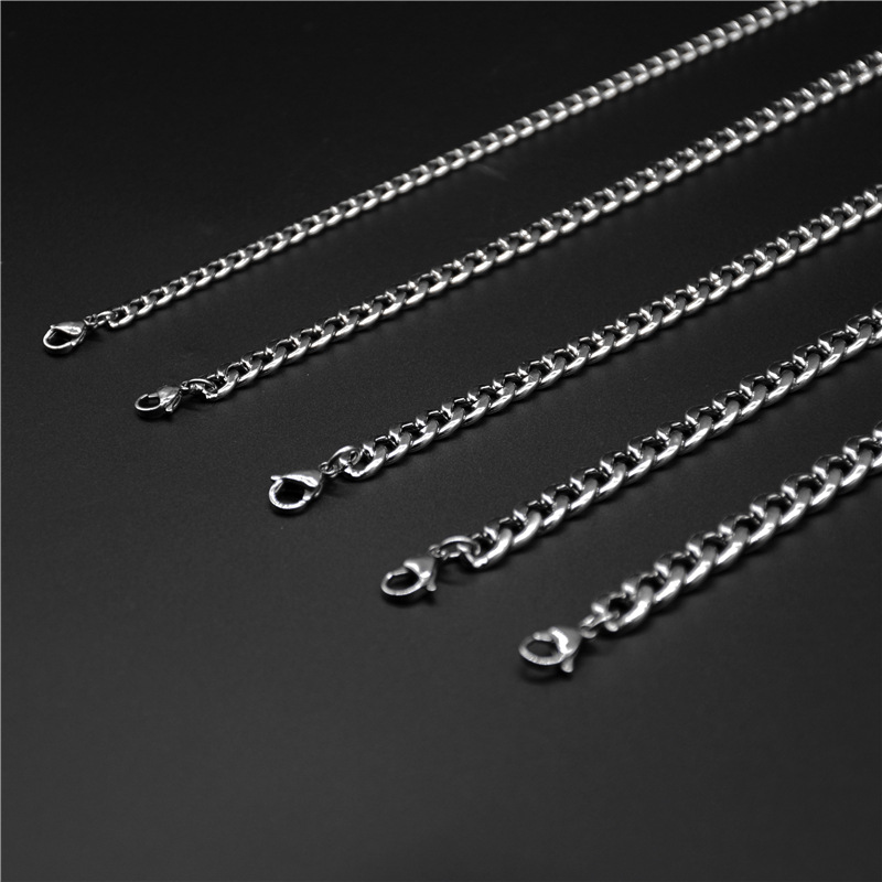 NK chain stainless steel men and women Cuban necklace hipster fashion necklace hiphop necklace street hip hop jewelry domineering