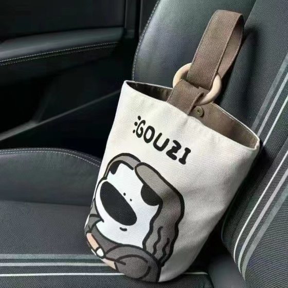 Office workers portable handbag canvas bucket bag cute bucket hand-carried lunch bag Baoma going out handbag