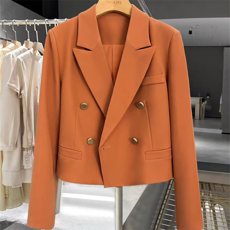 Suit jacket for women 2024 avocado autumn new foreign trade elegant fried street short small casual suit