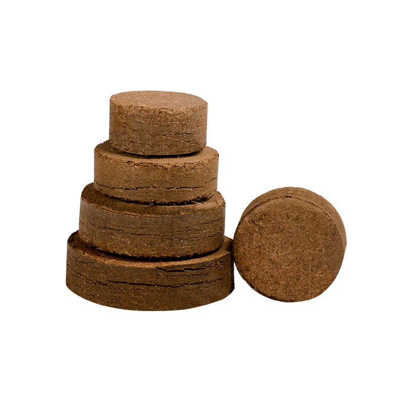 Pure coconut husk compressed nutrition soil block seedling block coconut husk compressed nutrition soil medium vegetable planting seedling block wholesale