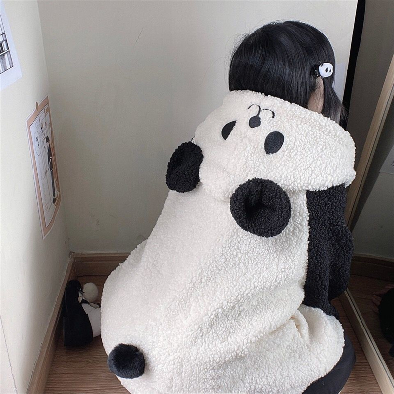 Autumn and Winter Japanese Soft Girl Lamb Fleece Coat Women's Loose All-match College Style Cute Top Cross-border Amazon Wholesale