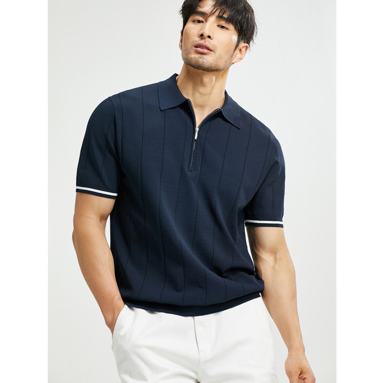 Summer high-end polo shirt breathable dry men's short-sleeved business casual lapel British style light familiar men's T-shirt