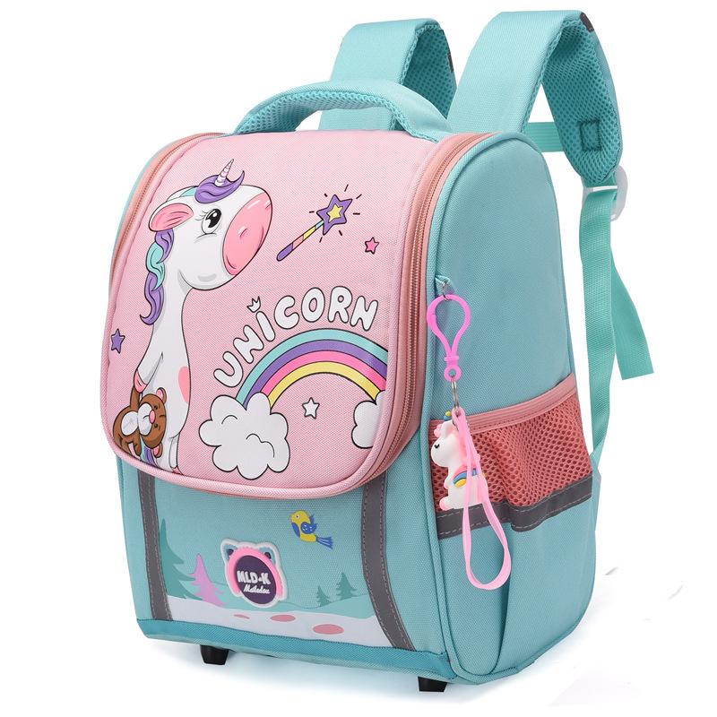2024 New Schoolbag for Primary School Students Cartoon Canvas Large Capacity Water-repellent Backpack for Kindergarten Children Space