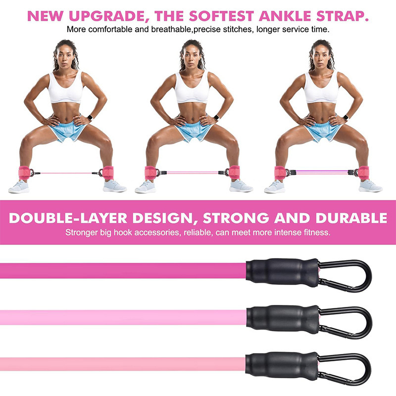 Fitness ankle buckle hip with gantry hip resistance elastic trainer foot ring hip leg tension rope