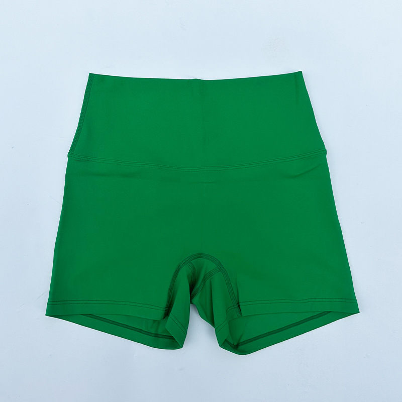 New LULU Sports High Waist Tight Shorts Yoga Clothing Nylon Shorts Women's Tight High Elastic Three-point Pants
