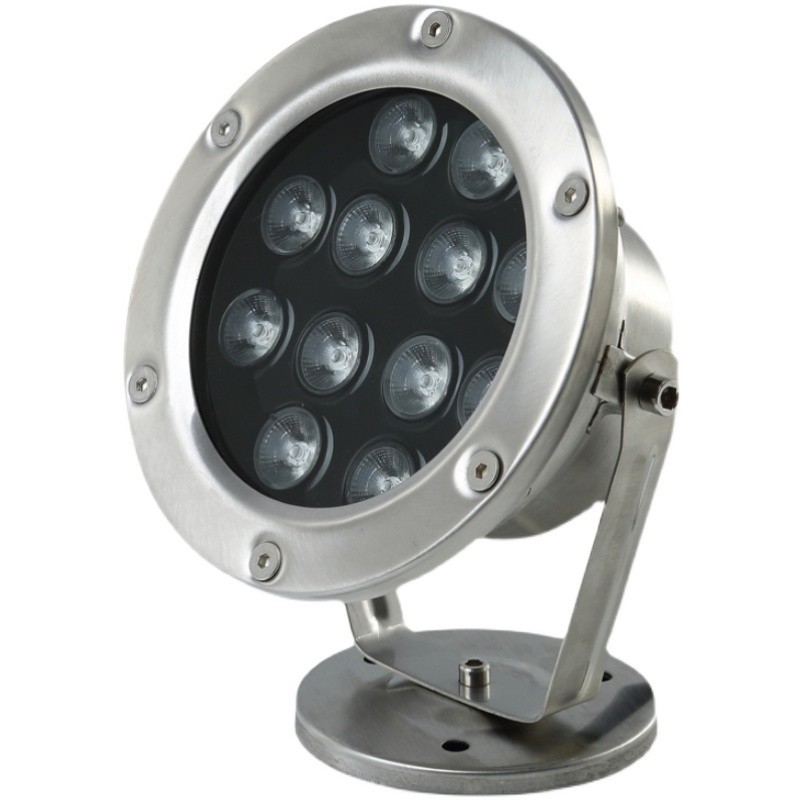Wholesale Stainless Steel Underwater Spotlights Underwater Swimming Pool Fish Tank Pool Spray Spring Waterproof Red Home Lighting Lamps