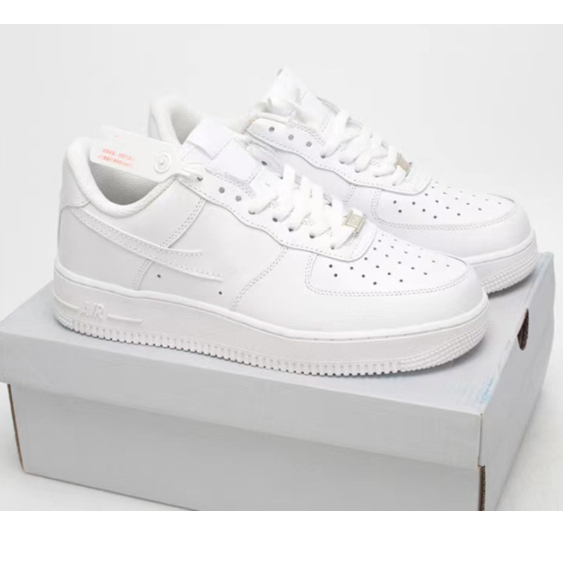 Putian Air Force/No.1 Men's Shoes Spring Low-top White Shoes Joker af1 Pure White Genuine aj Men's and Women's Plate Shoes